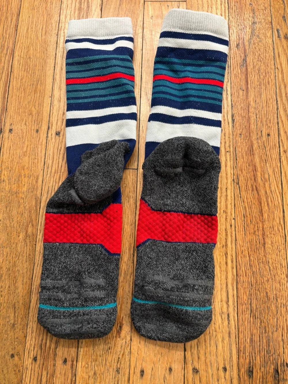 Stance Men's Athletic Crew Socks in Navy, Teal & Red
